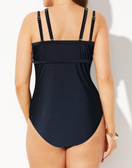Black Cut One Piece Swimsuit