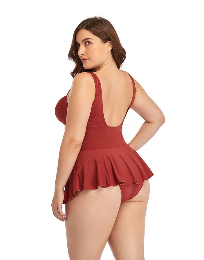 Summervivi-New Sweetheart Neckline Underwire One-Piece Swimsuit