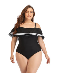 Summervivi-Ruffled Plus Size One-Piece Swimsuit