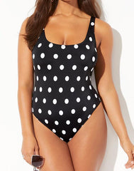 Ashley Graham x Swimsuits For All Hotshot Polka Dot One Piece Swimsuit