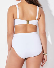 Valentine White Bandeau Bikini with Shirred Brief