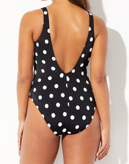 Ashley Graham x Swimsuits For All Hotshot Polka Dot One Piece Swimsuit