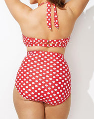 Summervivi Dot Halter High Waist Bikini