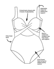 Mallorca Multi Cut Out Underwire One Piece Swimsuit