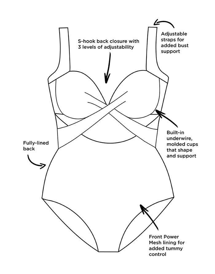 Orbit Cut Out Underwire One Piece Swimsuit