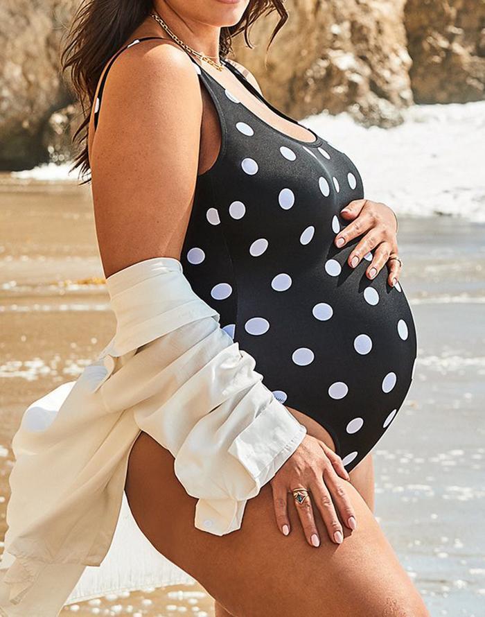 Ashley Graham x Swimsuits For All Hotshot Polka Dot One Piece Swimsuit