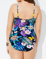 Flower Ruched Sweetheart One Piece Swimsuit