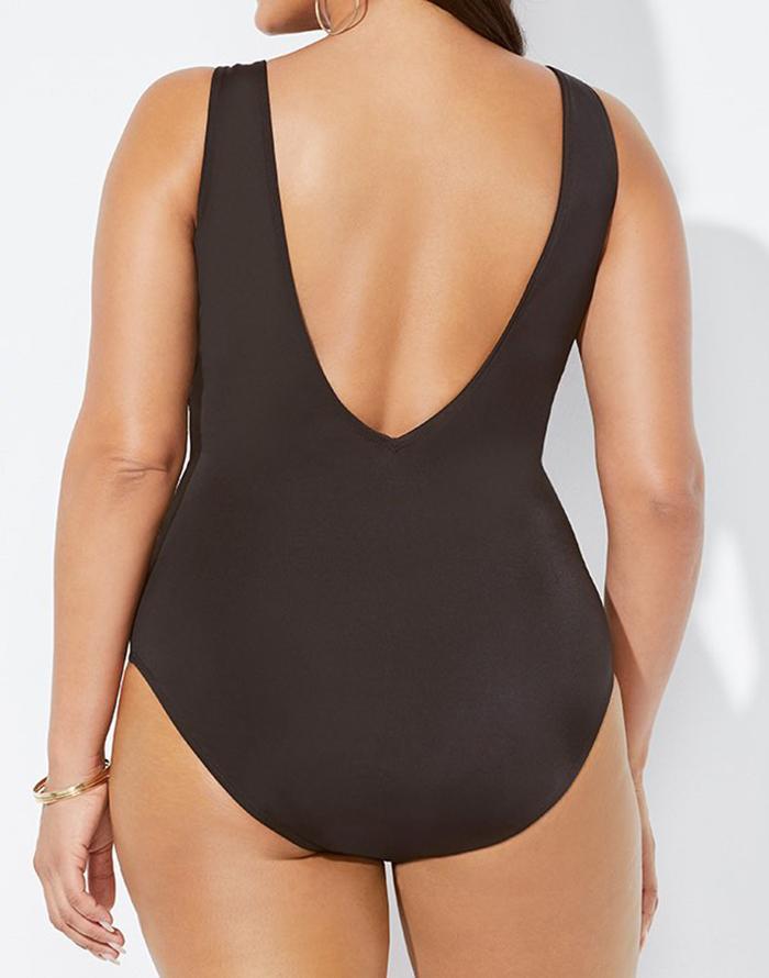 Verge Plunge Surplice One Piece Swimsuit