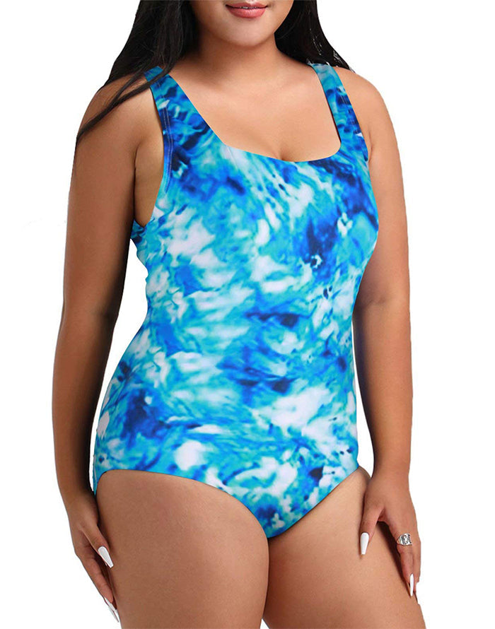 Summervivi  - Tie dye  Xtra Life Shock Square Neck One Piece Swimsuit