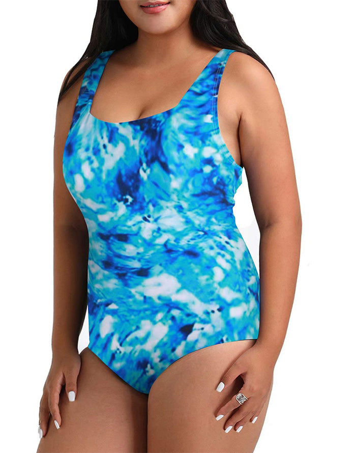 Summervivi  - Tie dye  Xtra Life Shock Square Neck One Piece Swimsuit