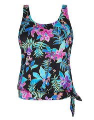 Luau Side Tie Blouson Tankini Top