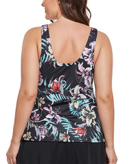 Summervivi Flowers In The Dark Tankini Top With Cargo Short