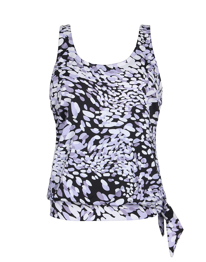 Everlasting Floral Side Tie Blouson Tankini Top