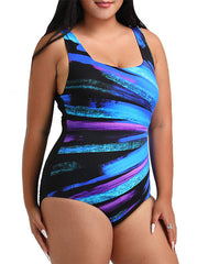 Chlorine Resistant  Xtra Life Shock Square Neck One Piece Swimsuit