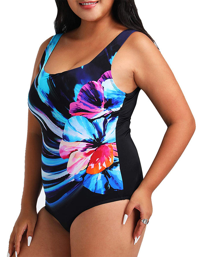 Summervivi-Tank One Piece Swimsuit