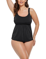 Black Flared Tankini Set