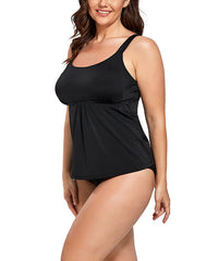 Black Flared Tankini Top