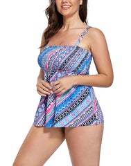 Serenity Smocked Bandeau Tankini Set