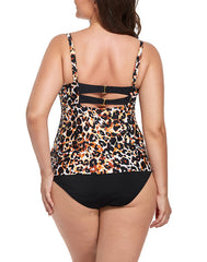 Ocelot Faux Flyaway Underwire Tankini Set