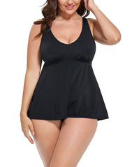 Black Flowy Tankini Set