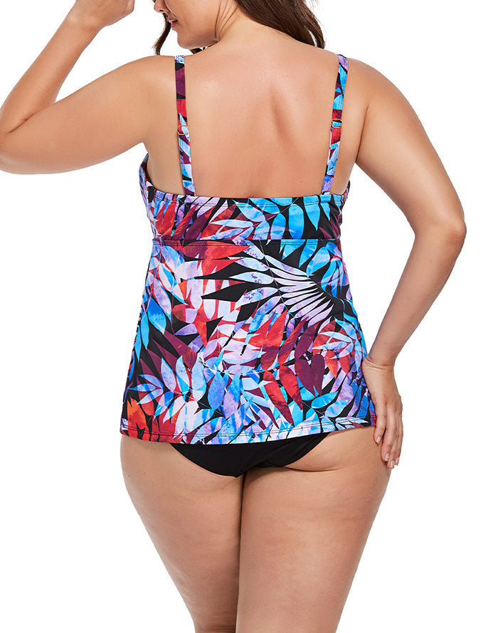 Amelie Cup Sized Tie Front Underwire Tankini Top