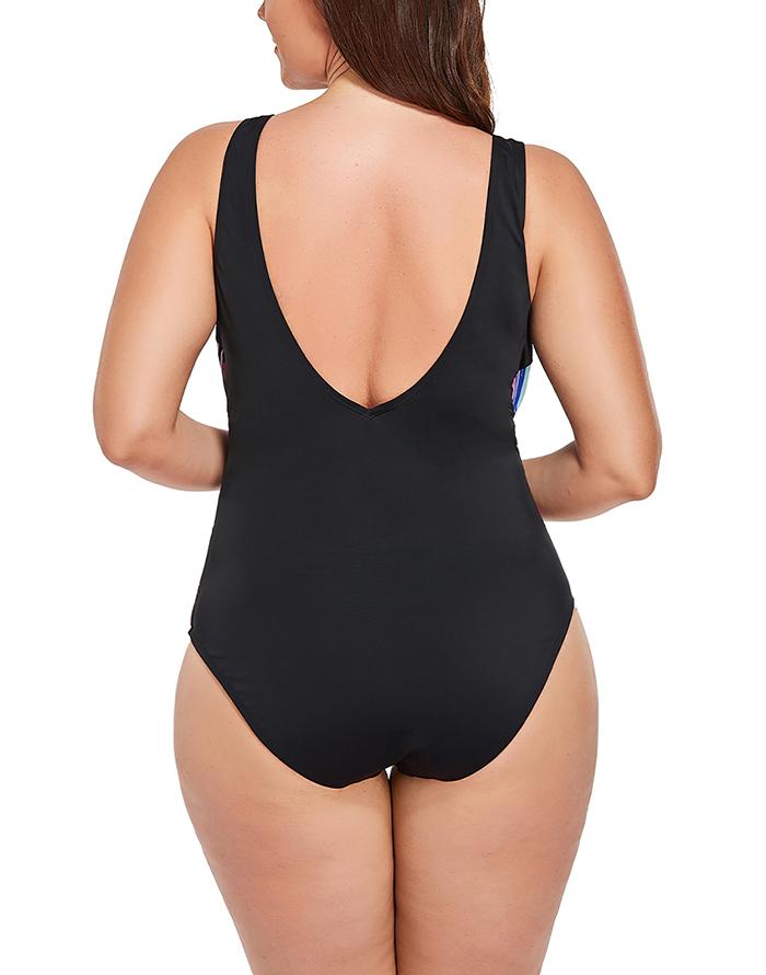 Summervivi - Rainbow Bay Surplice One Piece Swimsuit