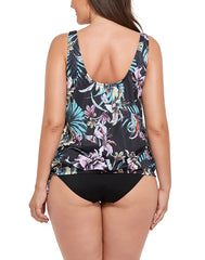 Lilium Side Tie Blouson Tankini Set