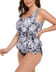 Everlasting Floral Side Tie Blouson Tankini Set