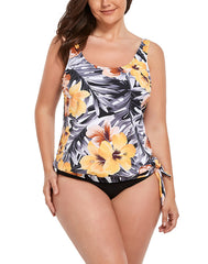 Everlasting Floral Side Tie Blouson Tankini Set