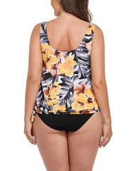 Everlasting Floral Side Tie Blouson Tankini Top