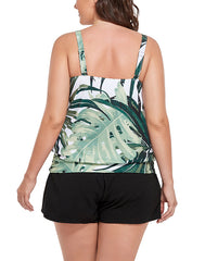 Grand Palms Loop Strap Blouson Tankini with Cargo Short