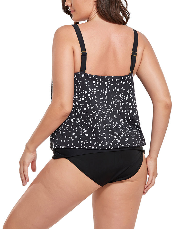 Moana Loop Strap Blouson Tankini Set