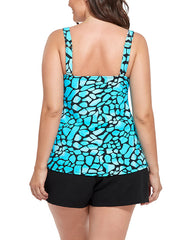 La Quinta Flared Tankini Set With Cargo Short